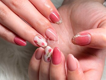 ヴィオラ(VIOLA)/チューリップ/春ネイル