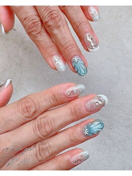 クリーム(Nail Atelier CREAM)/BLUEお任せdesign☆