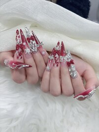 ゴテゴテパーツ付け 池袋ネイル