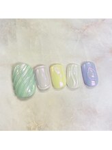 ネイルアンドまつげ リュフェール 五反田(Nail Lufaire)/パステルオーロラピンクfoot