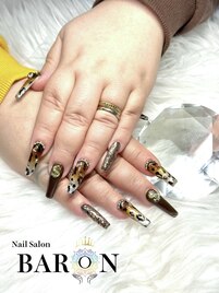 レオパードアートネイル