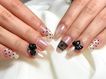 パダアット ヴァラネイル 天神南店(PADA at VALLANAIL)/フレンチガーリー/ドット/リボン