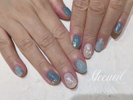 涼しげネイル
