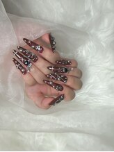 縁/ゴテゴテロングネイル