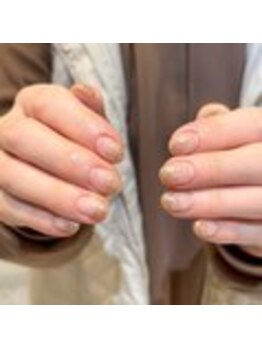 ホワイトネイル 鳳店(WHITE NAIL)/ラメグラデーション/ゴールド