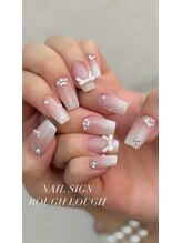 ネイルサイン ラフラフ(NAIL SIGN ROUGH LOUGH)/幸せを映そう白グラデ