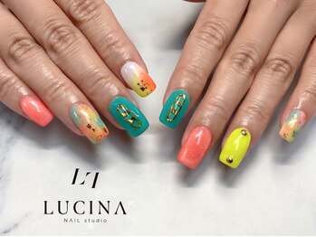 ネイルスタジオ ルキナ(LUCINA)/H-790夏感ネオンカラーネイル