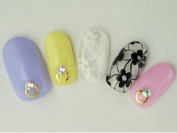 ネイルサロン ドレリッチ 大宮店(drerich)/フラワーレースパステル