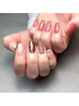ネイルサロンクリアヴィラ(nail salon clear villa)/trend×one colorアシメ¥8490