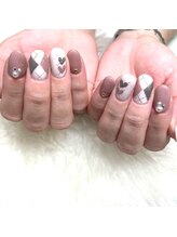 トータルサロン 白べぇーっ プラス/アーガイルネイル