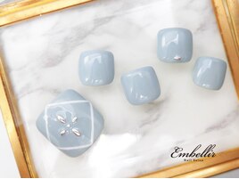 (870)タイル風Footネイル