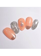 エトワール 大垣店(Etoile)/オレンジミラーネイル