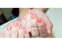 キイコネイル(kiiko.nail)/ミルキーオレンジネイル