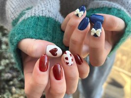 ハートネイル×リボンネイル