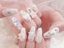星ネイル/ホワイトネイル