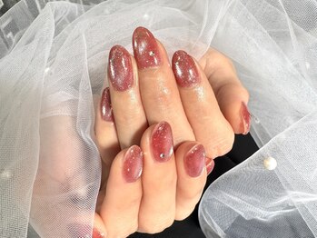 ヒラソルネイル(Girasol nail)/ピンクキラマグ!