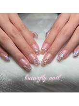 蝶々ネイル バタフライネイル(butterfly nail)/