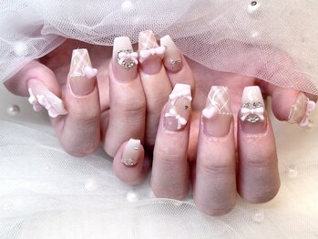 モカ 京橋(moca)/【Ayano】リボンネイル