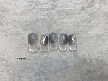 シンプリー 吉祥寺店(Simpliee by Procare nail)/塗りかけ＆ホイルネイル