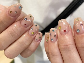 ネイルアルケー(Nail ARCHE)/カラフルストーンネイル