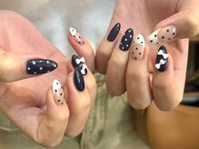 アイネイルズ 天神今泉店(I-nails)/【mami.i】ドットフレンチリボン