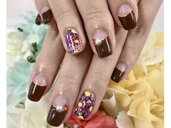 ダブルネイル(Double Nail)/大人フラワーネイル☆