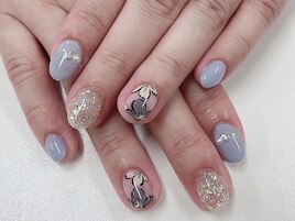 (菅家)夏フラワーネイル