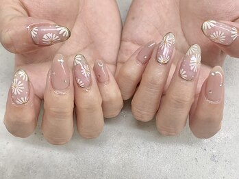 ネイルサロン ドゥ(Nail Salon Doux)/(平田)持ち込みフラワーネイル
