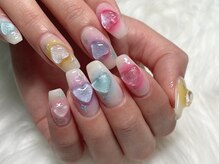 ミリネイルズ(milli nails)/チーク☆ハートネイル