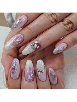 セラピッシュネイル (therapish nail)の写真/<お爪の形や長さに自信がない方◎>自然な長さだしで憧れの縦長美爪＊豊富なサンプルから選べる定額コース♪