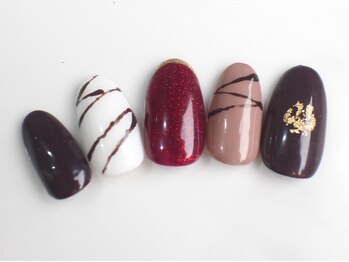 ネイリス(NAILISS)/チョコ/バレンタイン/ブラウン