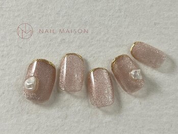 ネイルメゾン 梅田(NAIL MAISON)/マグネットミラーポップフレンチ