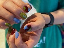 ファンクションネイルズ 表参道 原宿(FUNCTION NAILS)/変形フレンチ/秋カラー