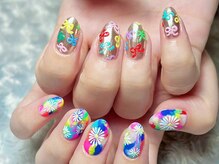 マチカ バイ ジーン 中野北口店(Machica by gene)/リボン×フラワーネイル