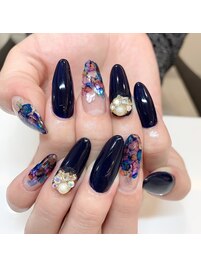 スカルプ ネイビー