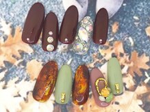 アン ジョーヌドラゴ/【自爪ネイル】秋カラーネイル