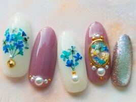 フラワーブーケネイル