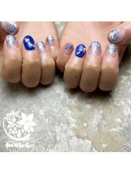 サロンモワ(salon mowa)/☆ラメグラ梅雨ネイル☆