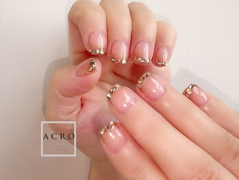 アクロネイル アンド アイ(ACRO NAIL&EYE)/ガラスフレンチネイル