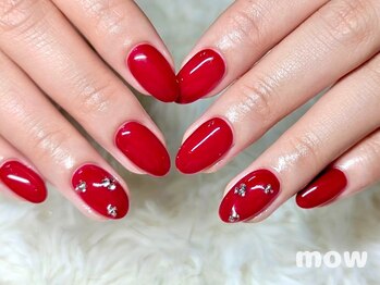 モウ(mow)/赤ワンカラー/ビジュー