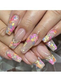 ソラール(SOLAR)/手描き花柄アート★