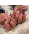 華やかジュエリーネイル