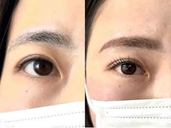 グロウビューティー(grow beauty)の写真/初めての方に【当店人気NO.1】ワンランク上の垢抜けメニュー!骨格合わせ美眉WAX+高持続まつげパーマ