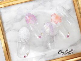 (826)フラワーラメネイル