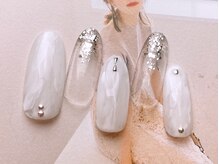 ネイルサロンフォーユー(for u)/ホワイトネイル￥６９８０