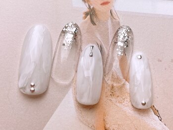 ネイルサロンフォーユー(for u)/ホワイトネイル￥６９８０
