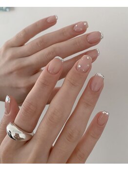 レインボーネイル 池袋(RainbowNail)/カラスフレンチネイル