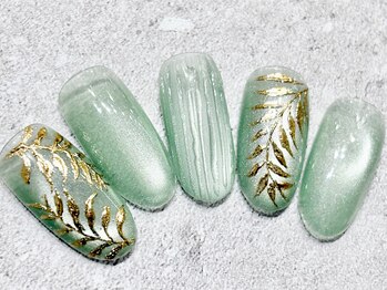 チェリーズネイル(Cherrys Nail)/スプリング リーフネイル