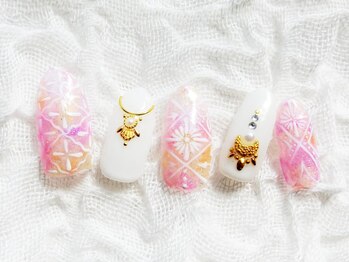 ネイリシャス(NAILICIOUS)/パステルエスニックネイル