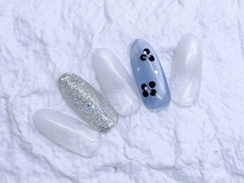 ティーエヌ 行徳駅前店/ホログラムお花ネイル